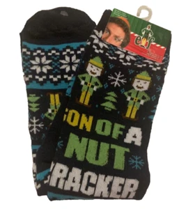 Hombres Vacaciones Elfo Hijo de un Cascanueces Novedad Calcetines Zapato Talla 6-12 Nuevo - Imagen 1 de 8