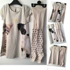 H&M New Girls Cats & Dogs Theme Tunic Dress & New M&S heart Tights 3-4 Years 