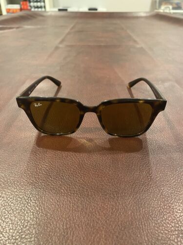 Ray Ban Men's Designer Sunglasses - Polished Light Havana Frame - Brown Lenses