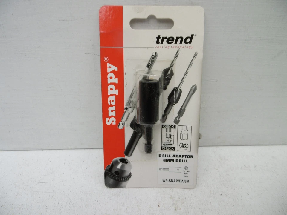ADAPTADOR DE BROCA TREND SNAPPY 6MM X 1/4" HEXAGONAL WP-SNAP/DA/6M Foto 1 de 1