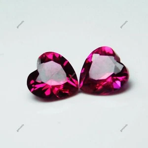 Heart Bloody Red Mogok 6 MM Pair 2.00 Ct Natural Ruby CERTIFIED Loose Gemstone - Picture 1 of 14