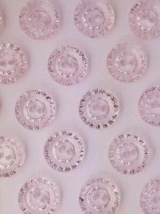 TALLA 20L - 1/2", BOTÓN CRISTAL, ROSA CLARO, 1 DOCENA, ACABADO BRILLANTE - Imagen 1 de 1