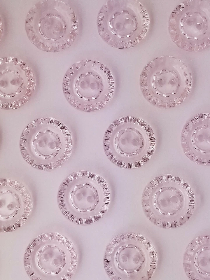 SIZE 20L - 1/2", CRYSTAL BUTTON, LIGHT PINK, 1 DOZEN, SHINY FINISH - Image 1 of 1