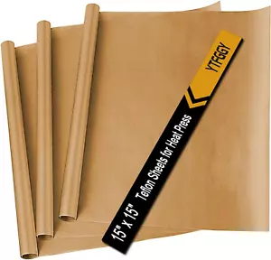 Fogli Teflon per Pressa di Calore 15X15" - YTFGGY Foglio PTFE Trasferimento Antiaderente - Foto 1 di 12