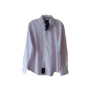 Ben Sherman Slim Fit All Way Stretch Floral Shirt White/Pink Men Sz M 15/15 1/2 - Picture 1 of 12