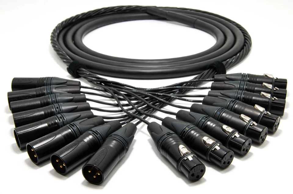 Canare MR202-8AT 8 Channel Balanced Studio Snake Cable, XLR Male to Female. - Image 1 of 1