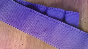 MERCERIE RUBAN caoutchouté violet 65cmx6cm@RUBBON - Picture 1 of 2