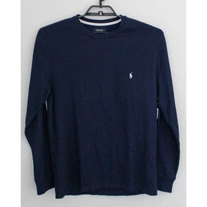 Polo Ralph Lauren Shirt Herren Large Blau Waffelstrick Langarm Rundhalspullover - Bild 1 von 6