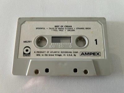 Cream 'Best Of Cream' cassette (1969 ATCO/Ampex snapcase) *TESTED* - Image 1 of 4
