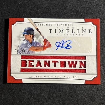 ANDREW BENINTENDI Rookie Auto Timeline Materials 78/99 2017 Panini NT Baseball - Image 1 of 2
