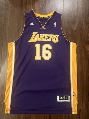 Pau Gasol Los Angeles Lakers Adidas Jersey Swingman Purple NBA Men XL NWOT RARE - Image 1 of 4