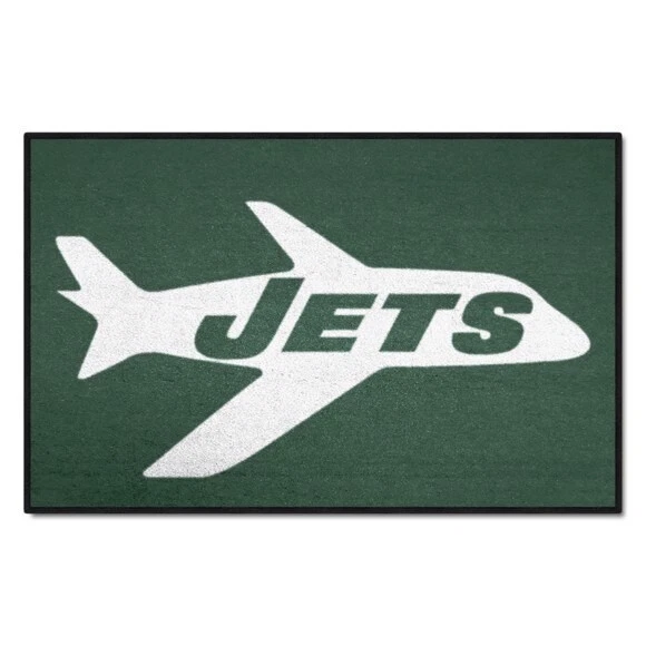 New York Jets NFL Throwback Starter Mat Rug 19” X 30” Fanmats - Image 1 of 1