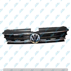 VW TIGUAN 2016-2021 FRONT CENTER MAIN GRILLE WITH BADGE EMBLEM 5NA853651G NEW - Picture 1 of 12