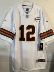 Shedeur Sanders White 2nd Alt. Browns 2025 NFL Jersey Stitched Mens Size XL NWT - Picture 1 of 3