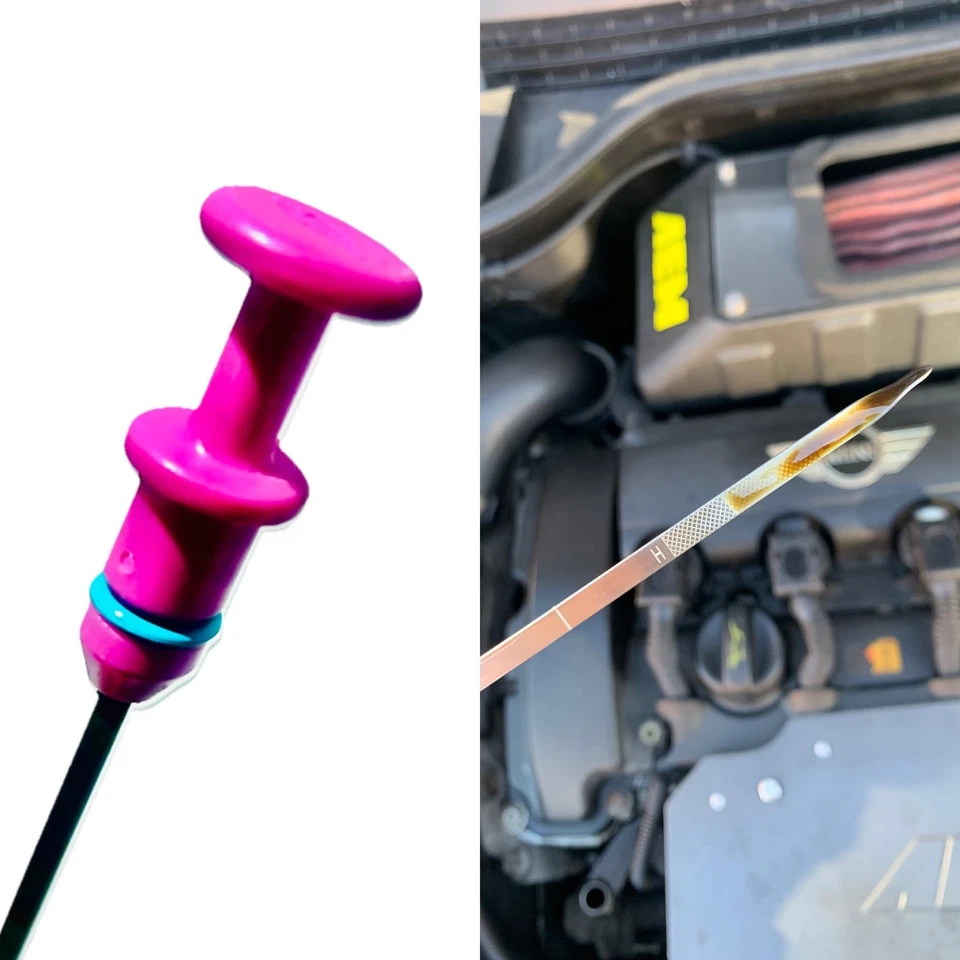 *NEW PINK Top* Mini Cooper R55 R56 R57 R58 R59 R60 R61 N12 N14 Readable Dipstick - Image 1 of 4