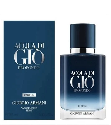 GIORGIO ARMANI ACQUA DI GIO PROFONDO 男士香水喷雾 1 盎司 / 30 毫升全新 — 第 1/3 张图片