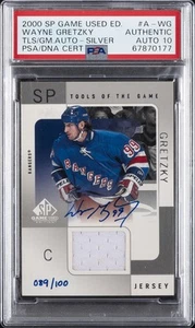 2000 TOOLS/GAME AUTO-SILVER #A-WG WAYNE GRETZKY 89/100 PSA AUTHENTIC AUTO 10 - Picture 1 of 2