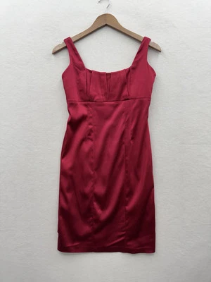 Vestido de cóctel rojo elástico Calvin Klein para mujer 4 Foto 1 de 4