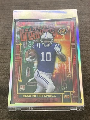 2024 Topps Resurgence Circuit Breakers Red Adonai Mitchell /5 RC Colts - Image 1 of 2
