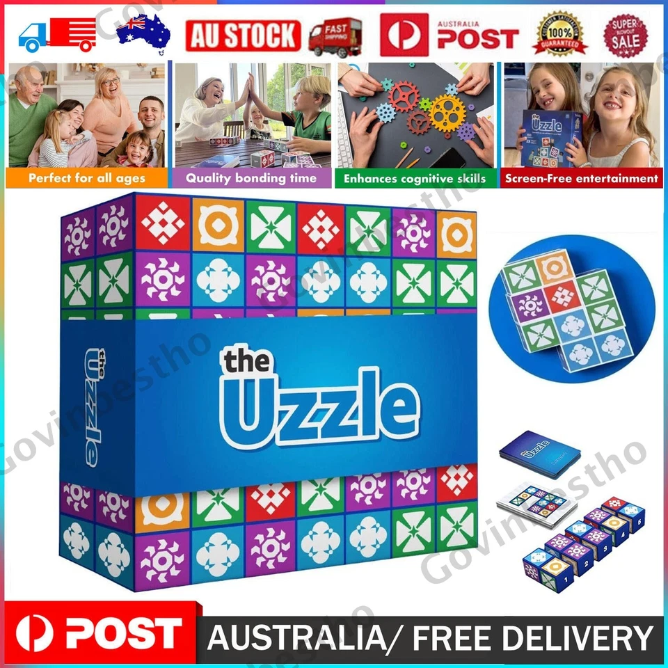 The Uzzle 3.0 Block Puzzle Family Board Game for Children Adults Party Fun Games - image 1 of 4