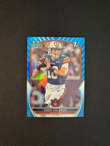 2022 Bowman University Chrome - Zach Calzada #93 Blue Refractor /199 (RC) - Picture 1 of 2