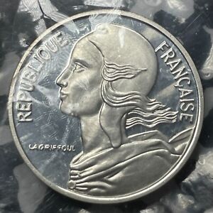 1980 France 5 Centimes Lot#JM4931 Silver! Piedfort, KM#P657, 820 Minted!