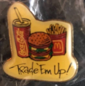 PRICE DROP!! Ultra RARE McDonald’s Trade Em’ Up Crew Pin NIP - Picture 1 of 4