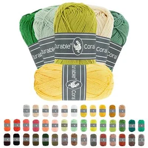 10x50g Strickgarn Häkelgarn Durable Coral 90 Farben Baumwollgarn Sommergarn - Bild 1 von 48