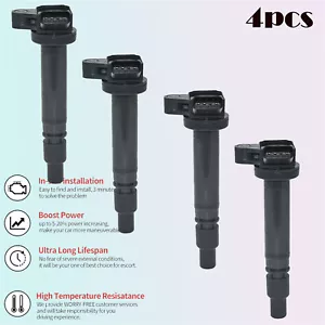 4pcs Ignition Coils For Toyota Corolla Matrix Celica Vibe 1.8L L4 90919-02238 - Picture 1 of 10