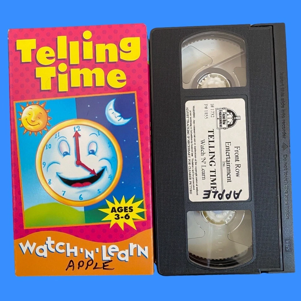 Telling Time- Watch ‘N’ Learn VHS Tape. 1996. Free Shipping! - Image 1 of 1
