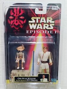 Star Wars Episode One Obi-Wan Kenobi With Bonus Pit Droid In Star Case ~ Misp 