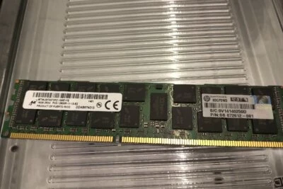 672612-081 HP 16GB G8 2Rx4 PC3-12800R DDR3-1600 ECC Registered Memory 672631-B21 - Image 1 of 4
