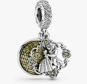 Pandora Disney Die Schöne Und Das Biest Charm Anhänger 925 Silber Doppeltcharm - Bild 1 von 3
