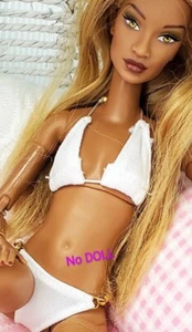 💕 1/6 Scale Fashion Dolls Clothes White Swimsuit Bikini - Picture 1 of 2