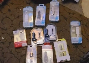 Lot of (10) Car Chargers & Wall Chargers IPHONE NIB 351 - Picture 1 of 8