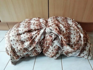 6,4 kg Stoffballen Stoff 160cm breit weiss braun Stretch Blümchen Retro Vintage - Bild 1 von 3