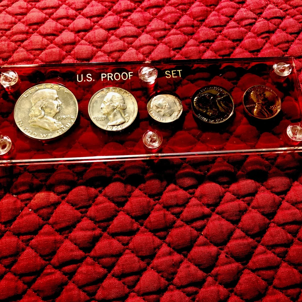 1959 GEM Silver Proof Set In Capital Holder. Blazing Luster & Toning! - Image 1 of 2