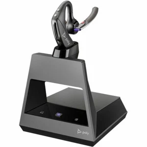 Poly 7W6D3AA#ABA Voyager 5200 Office Wireless Bluetooth USB Mono Earset w Stand - Picture 1 of 4