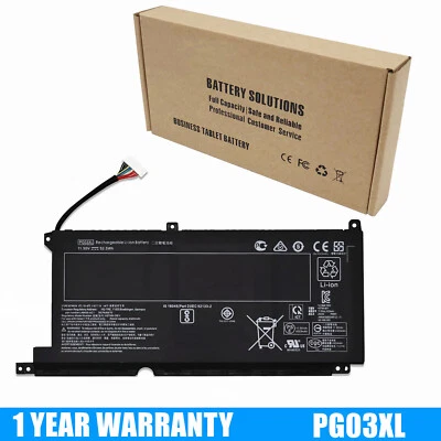 New Battery PG03XL For HP Pavilion Gaming 15-DK 15-EC L48430-AC1 L48495-005 - Image 1 of 2