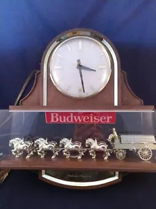 Budweiser Lanshire Clock Clydesdale Horse Vintage Beer Sign Antique Rare Item - Picture 1 of 12