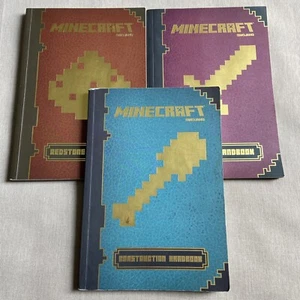 Minecraft Handbook Set (PB 3 Book Lot) Redstone, Construction, & Combat Guide + - Picture 1 of 16