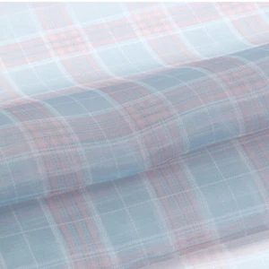 1M DIY Mesh Check Organza Fabric Japanese Dress Curtain Sew Decor Plaid Fabric - Picture 1 of 21