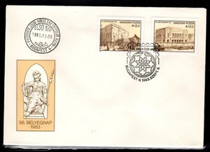 HUNGARY-1983. FDC-56th Stampday - Budapest Architecture(Engravings) Mi:3632-3633 - Picture 1 of 1