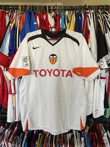 VALENCIA 2005 2006 HOME FOOTBAL SHIRT SOCCER JERSEY NIKE 195961 sz M MEN WHITE - Picture 1 of 10