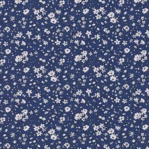 Textiles français La fleur de la liberté fabric Marine 100% Cotton 160 cm wide - Picture 1 of 1