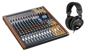 Tascam Model 16 Analog Mischpult Set 14-Kanal Mixer 16-Spur-Recoder Kopfhörer - Bild 1 von 10