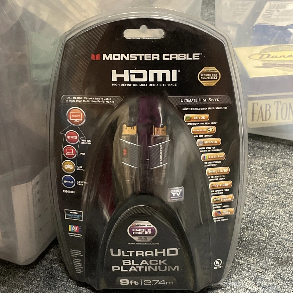 Monster Black Platinum Ultra HD Highspeed HDMI Cable With Ethernet - 16 Ft.