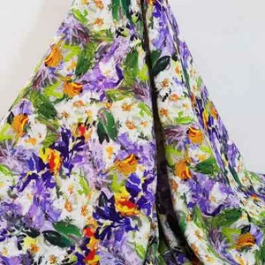 55'' Wide By Yard Digitally Painting Dress Fabric Viscose Rayon Material Soft - Picture 1 of 6