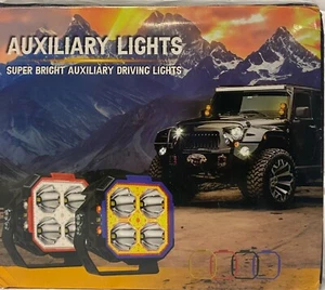 Luces Auxiliares ~ Cápsulas LED de 3" con Disparadores Laterales, 4 ATV SUV UTV, NUEVO (Caja Abierta) - Imagen 1 de 8