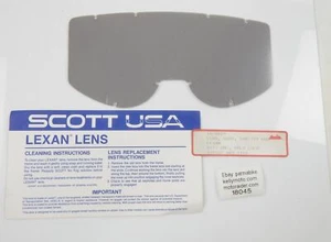109 199 SCOTT LEXAN GRAY MOTORCYCLE SKI GOGGLES LENS SHIELD 11-0929 090033 - Picture 1 of 1